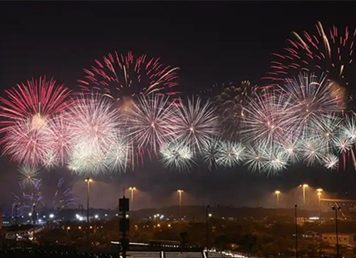 海林市焰火晚会